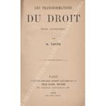 Les transformations du droit. Etude sociologique