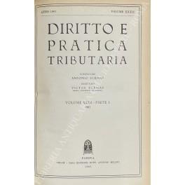 Diritto e Pratica Tributaria. Diretta da Victor Uckmar. Vol. XXXII - 1961 - copertina
