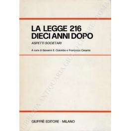 La legge 216 dieci anni dopo. Aspetti societari. A cura di Giovanni Emanuele Colombo e Francesco Cesarini - copertina