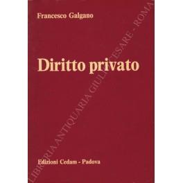 Diritto privato - Francesco Galgano - copertina