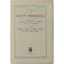 Rivista di Diritto Processuale. Annata 1996. Diretta da: Francesco Carnelutti, Giuseppe Chiovenda, Piero Calamandrei, Enrico Tullio Liebman. Anno LI (Seconda Serie) - copertina