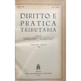 Diritto e Pratica Tributaria. Diretta da Victor Uckmar. Vol. XXVII - 1956 - copertina