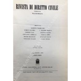 Rivista di diritto civile. Anno XXXVII - 1991 - copertina