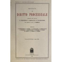Rivista di Diritto Processuale. Annata 1998. Diretta da: Francesco Carnelutti, Giuseppe Chiovenda, Piero Calamandrei, Enrico Tullio Liebman. Anno LIII (Seconda Serie) - copertina
