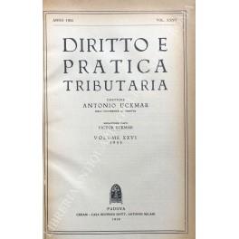 Diritto e Pratica Tributaria. Diretta da Victor Uckmar. Vol. XXVI - 1955 - copertina