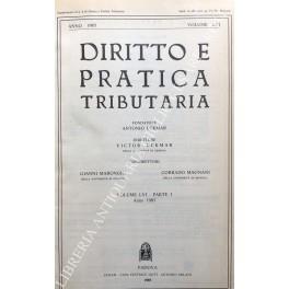 Diritto e Pratica Tributaria. Diretta da Victor Uckmar. Vol. LVI - 1985 - copertina