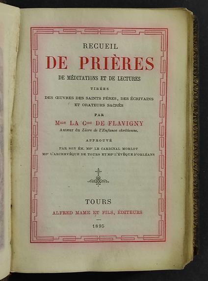 Recueil De Prières Meditations Lectures - copertina