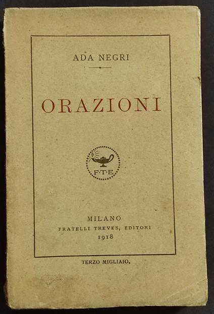Orazioni - Ada Negri - copertina