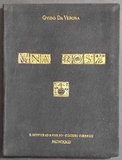 Una Rosa - Guido Da Verona - copertina