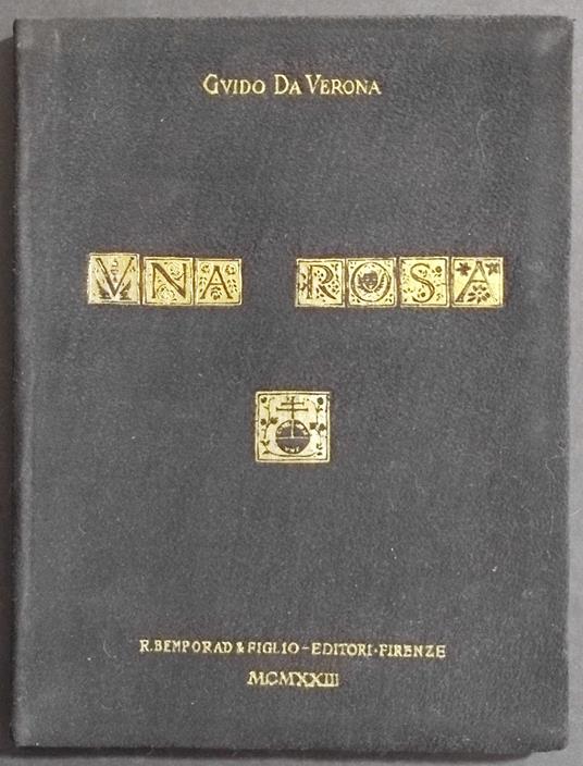 Una Rosa - Guido Da Verona - copertina