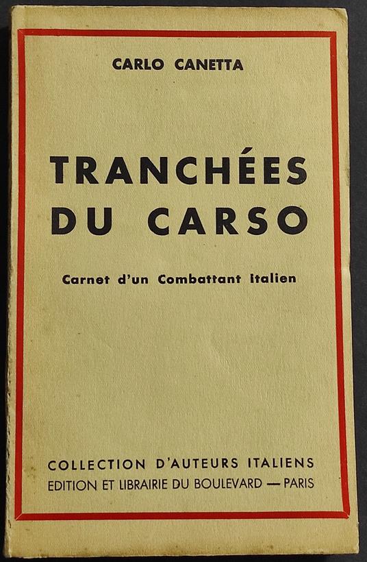 Tranchees du Carso - copertina