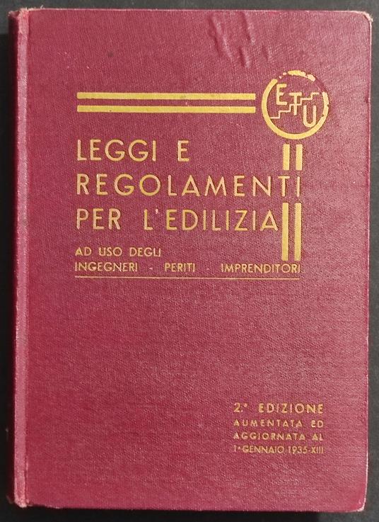 Leggi e Regolamenti per l'Edilizia - copertina