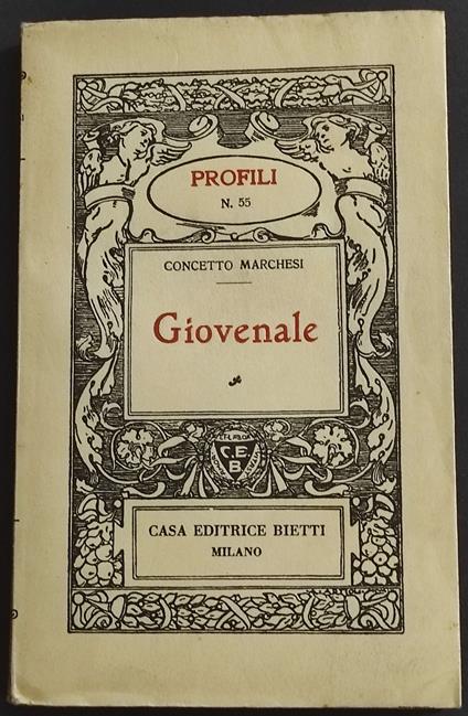 Giovenale - Concetto Marchesi - copertina