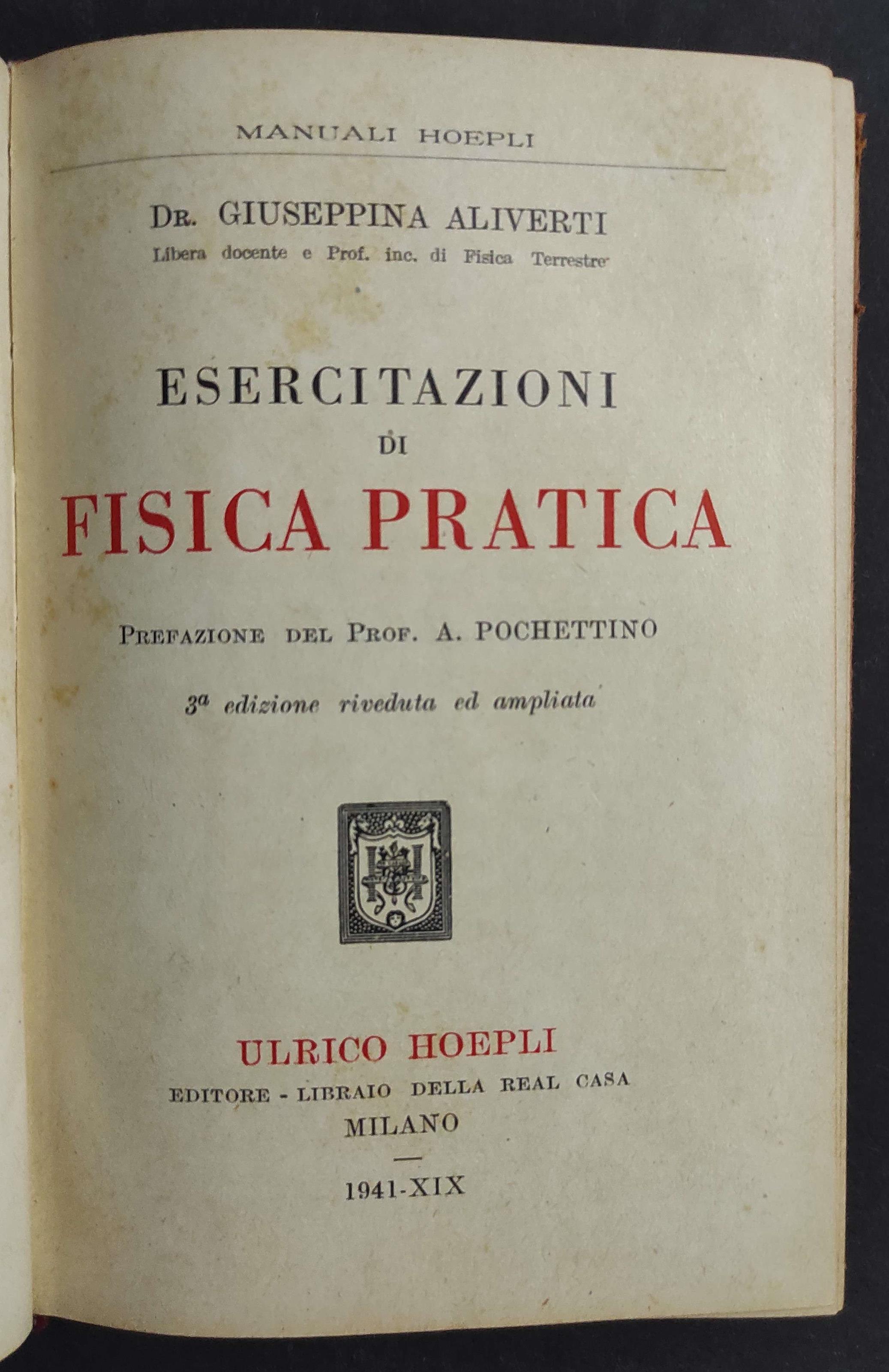Esercitazione di Fisica Pratica