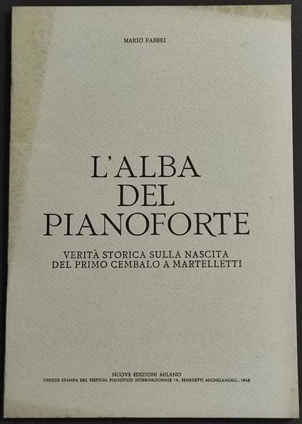 L' Alba del Pianoforte - Mario Fabbri - copertina