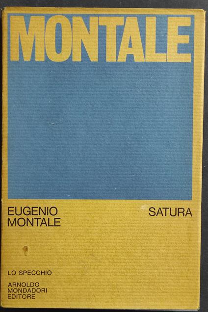 Montale - Eugenio Montale - copertina
