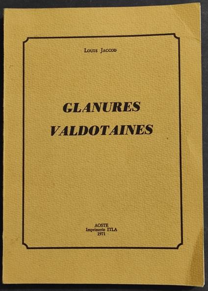 Glamures Valdotaines - copertina