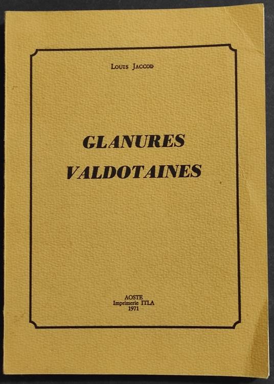 Glamures Valdotaines - copertina