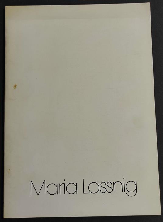 Maria Lassnig 1986 - copertina