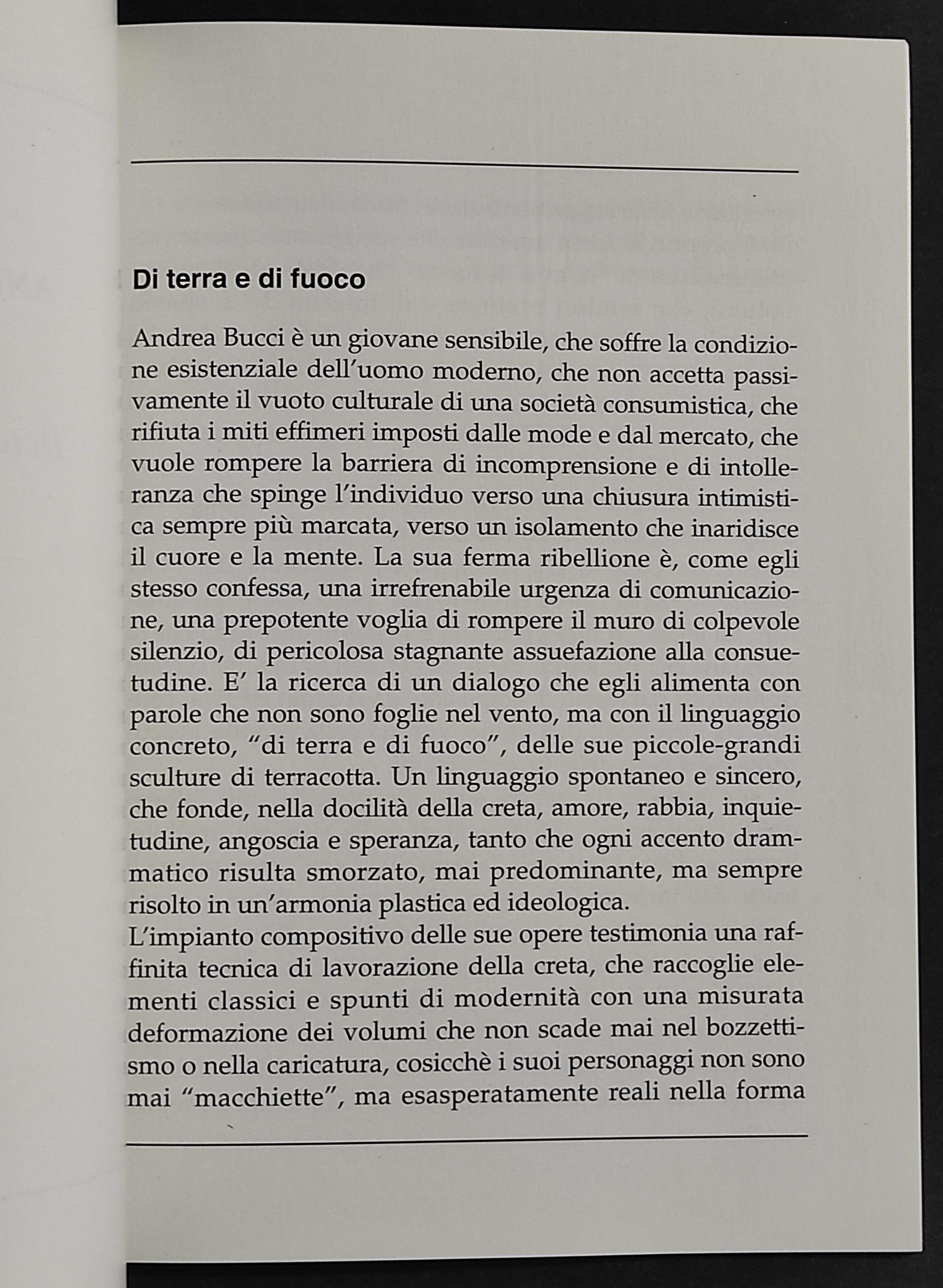 Andrea Bucci Sculture di Terra e di Fuoco
