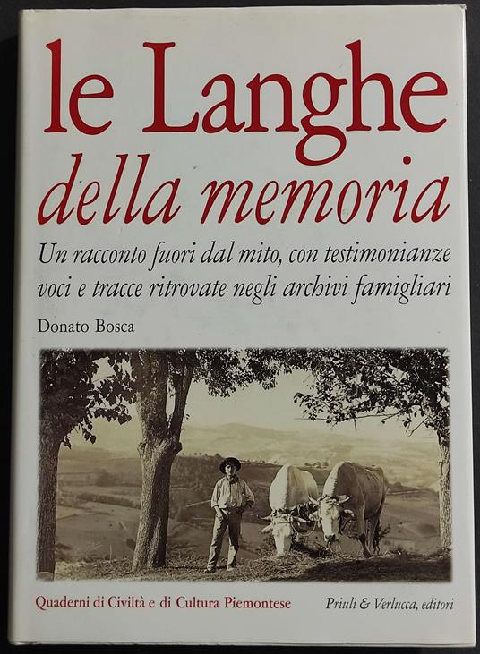 Le Langhe della Memoria - Donato Bosca - copertina