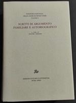Scritti di Argomento Familiare e Autobiografico