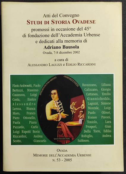 Atti del Convegno Studi di Storia Ovadese - copertina