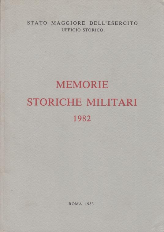 Memorie storiche militari 1982 - copertina