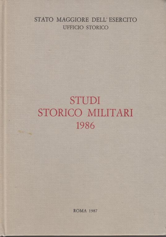 Memorie storiche militari 1986 - copertina
