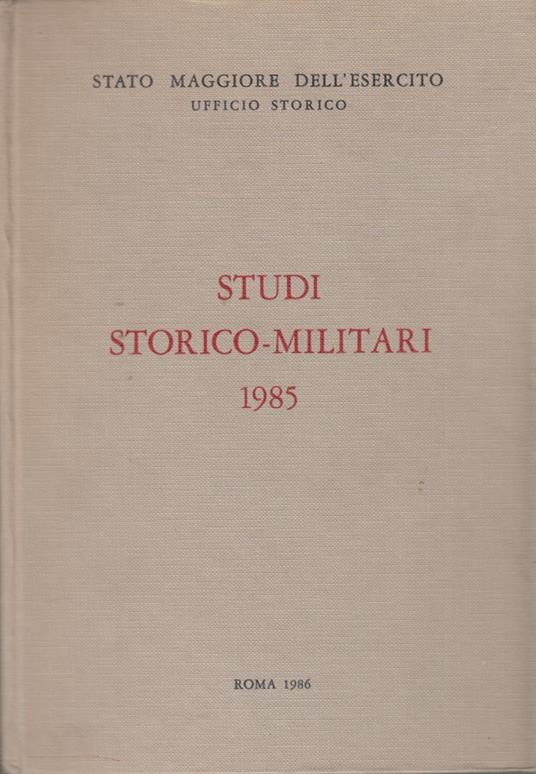 Memorie storiche militari 1985 - copertina