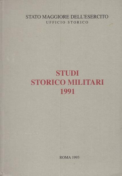 Memorie storiche militari 1991 - copertina