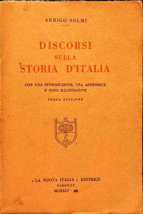 Discorsi sulla storia d’Italia - Arrigo Solmi - copertina