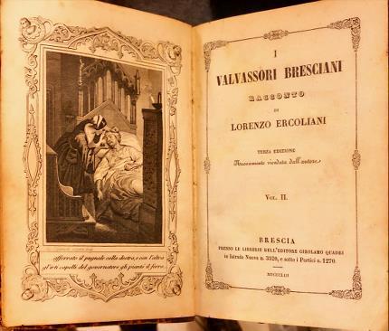 I Valvassori bresciani racconto di Lorenzo Ercoliani. Vol. II. Terza edizione - copertina