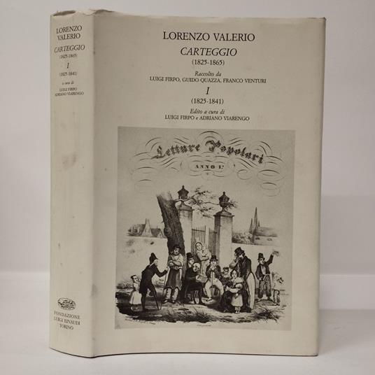 Carteggio (1825-1865). Vol.I: 1825-1841 - Lorenzo Valerio - copertina