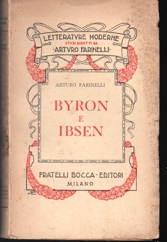 Byron e Ibsen - Arturo Farinelli - copertina