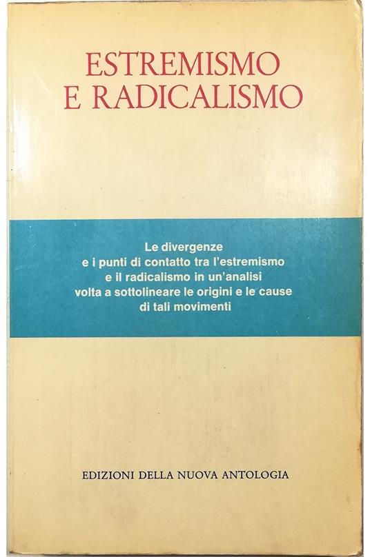 Estremismo e radicalismo - copertina