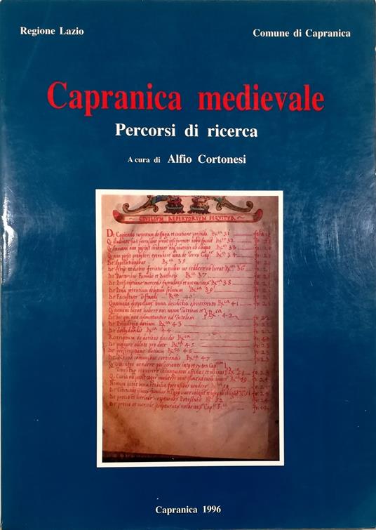 Capranica medievale Percorsi di ricerca - copertina