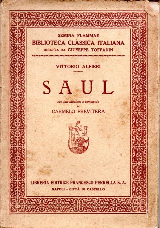 Saul - Vittorio Alfieri - copertina