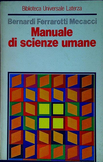 Manuale di scienze umane - copertina