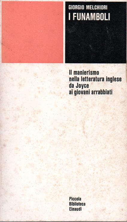 I funamboli - Giorgio Melchiori - copertina