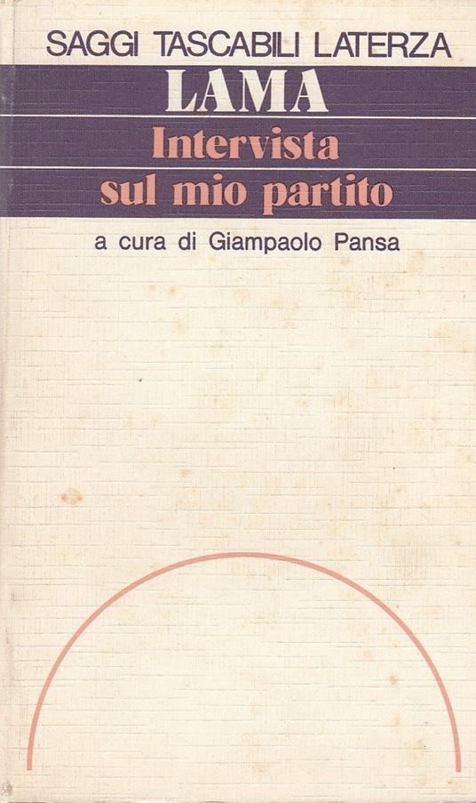 Intervista sul mio partito - copertina