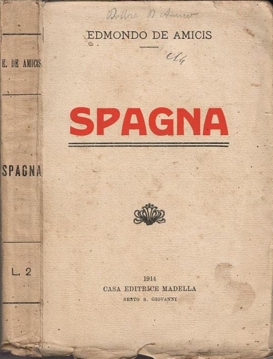 Spagna - Edmondo De Amicis - copertina