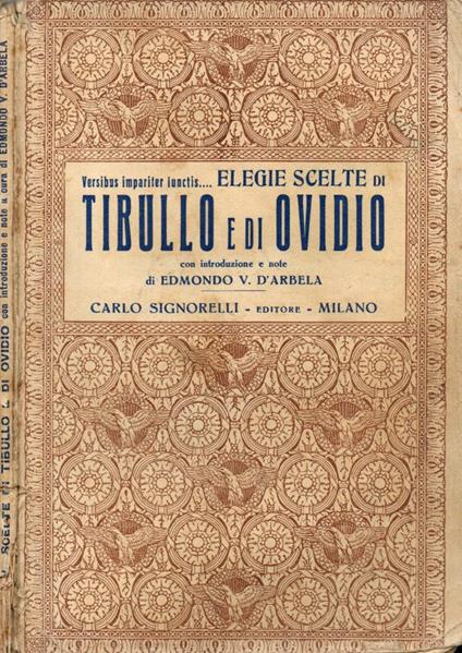 Elegie scelte di Tibullo e di Ovidio - copertina