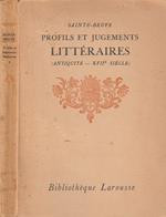 Profils et jugements litteraires tome I