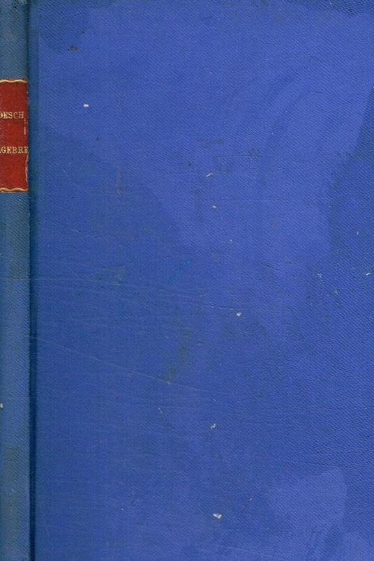 Elements d'algebre - copertina