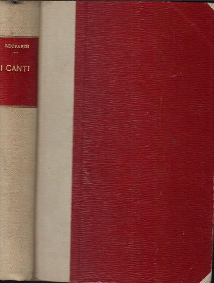 I Canti - Giacomo Leopardi - copertina