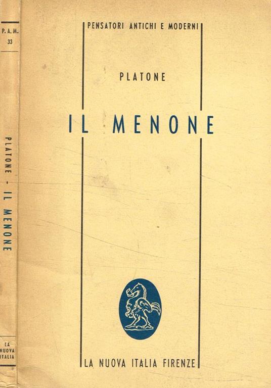 Il menone - Platone - copertina