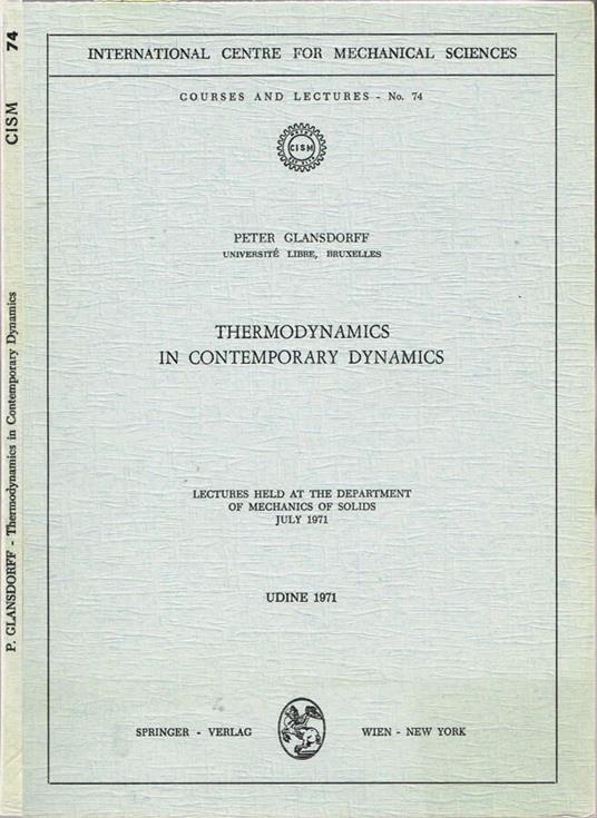 Thermodynamics in contemporary dynamics - copertina