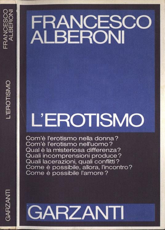L' erotismo - Francesco Alberoni - copertina
