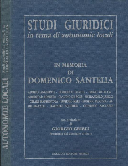 Studi giuridici in tema di autonomie locali - copertina